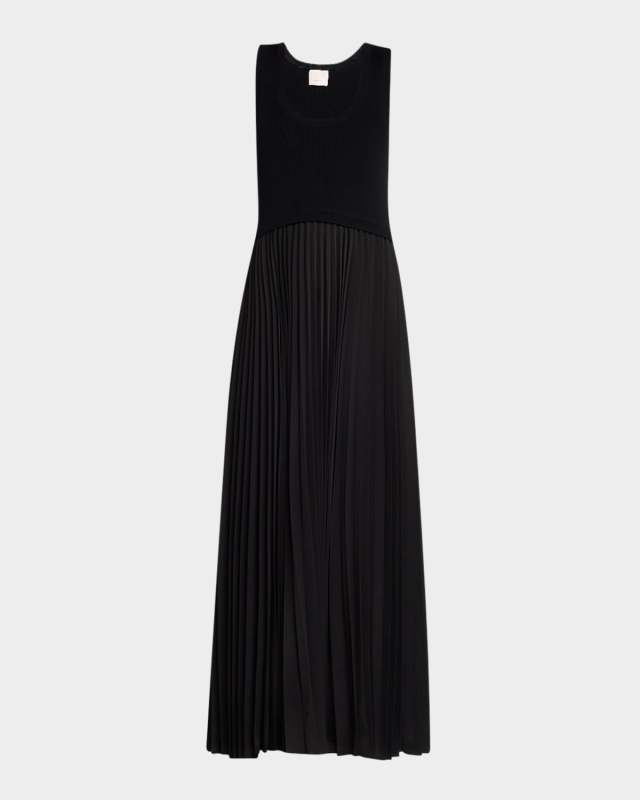 Parma Sleeveless Pleated Maxi Dress